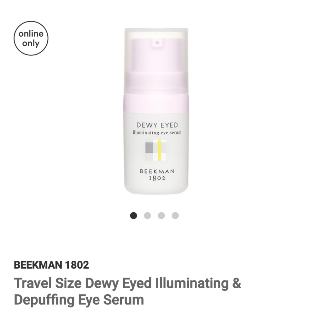 🦋 NIB BEEKMAN 1802 DEWY EYED ILLUMINATING & DEPUFFING EYE SERUM 0.16OZ 5ML